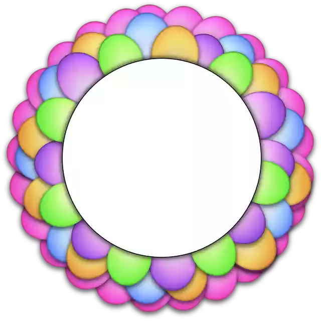 Free download Balloons Circle Frame Copy -  free illustration to be edited with GIMP free online image editor