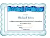 Free download Baseball Award Certificate Template DOC, XLS or PPT template free to be edited with LibreOffice online or OpenOffice Desktop online