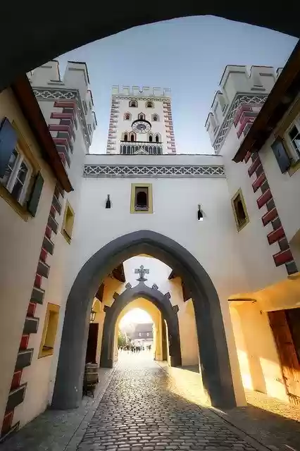 Free download Bayer Gate Landsberg Tree Historic -  free photo or picture to be edited with GIMP online image editor