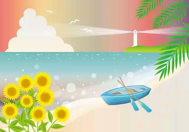 Download grátis Beach Background Sea Ocean ilustração gratuita para ser editada com o editor de imagens online GIMP