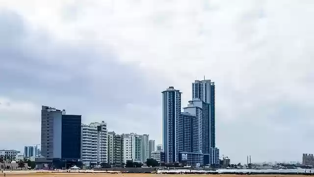 Free download beach buildings architecture sky free picture to be edited with GIMP free online image editor