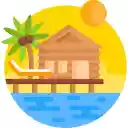 Beach House at Sunset Glow  screen for extension Chrome web store in OffiDocs Chromium