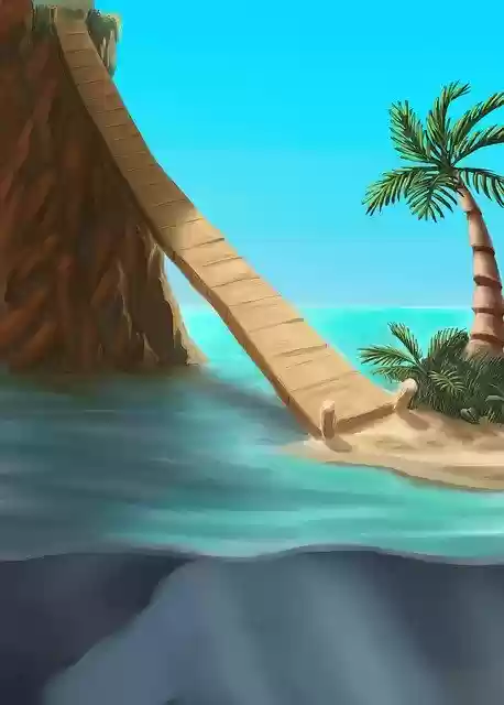 Free download Beach Island Coconut Tree -  free illustration to be edited with GIMP free online image editor