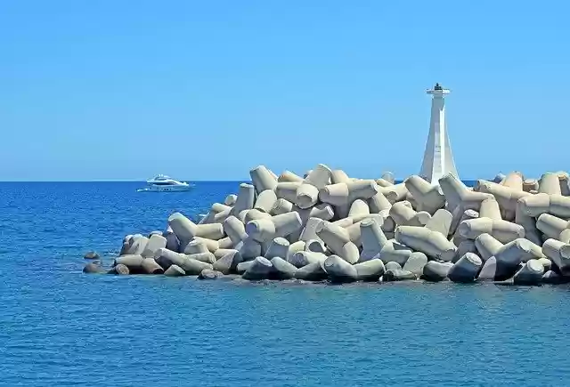 Free download beach sea lighthouse ocean travel free picture to be edited with GIMP free online image editor