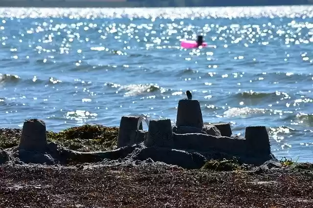 Free download Beach Sea Sandcastle -  free photo or picture to be edited with GIMP online image editor