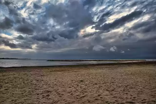 Free download beach storm clouds sand sky sea free picture to be edited with GIMP free online image editor