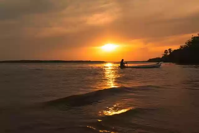 Free download beach sunset sea landscape dusk free picture to be edited with GIMP free online image editor