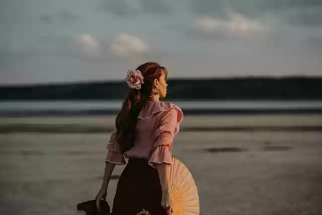 Free download beach sunset woman flamenco dance free picture to be edited with GIMP free online image editor