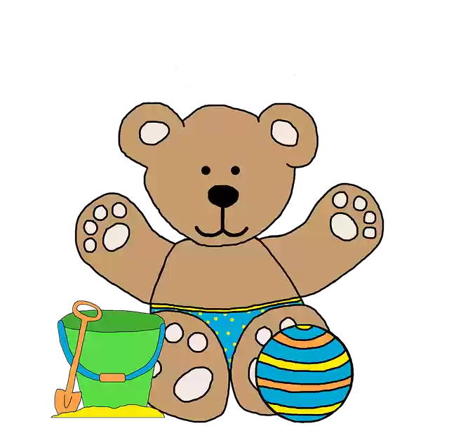 Free download Bear Beach Summer -  free illustration to be edited with GIMP free online image editor