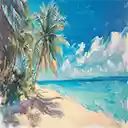 Beautiful Hdtoday Beach Painting  screen for extension Chrome web store in OffiDocs Chromium
