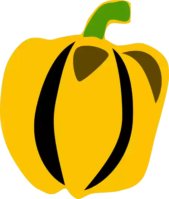 Free download Bell Pepper Capsicum Yellow - Free vector graphic on Pixabay free illustration to be edited with GIMP free online image editor