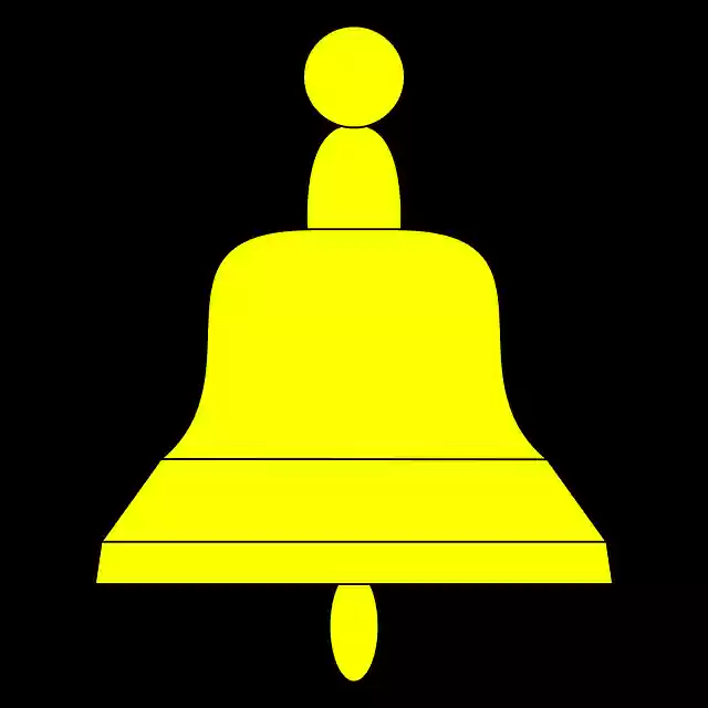 Free download Bell Yellow Symbol - Free vector graphic on Pixabay free illustration to be edited with GIMP free online image editor