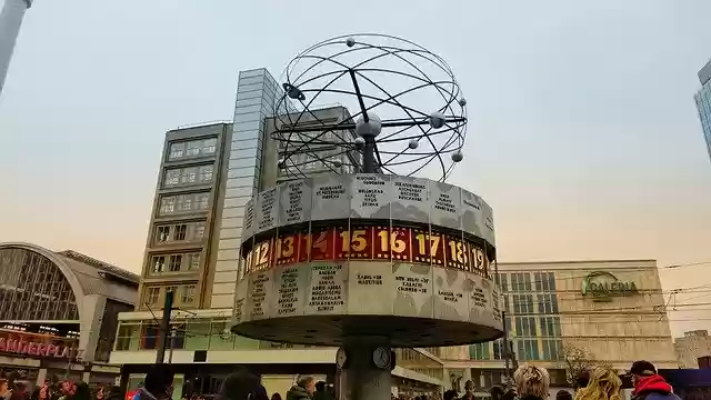 Free download Berlin Autumn World Clock -  free photo or picture to be edited with GIMP online image editor