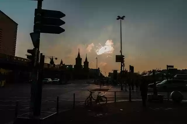 Free download Berlin Warschauer Strasse Sky -  free free photo or picture to be edited with GIMP online image editor