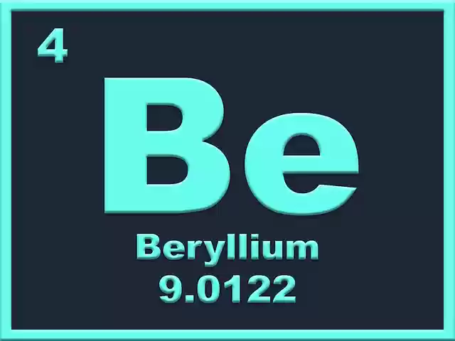 Free download Beryllium Element Periodic Table -  free illustration to be edited with GIMP free online image editor