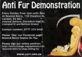 Free download Beyond Retro Anti Fur Protest Leaflet free photo or picture to be edited with GIMP online image editor