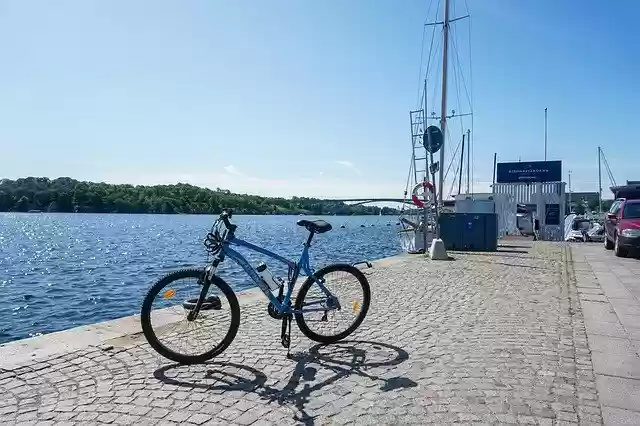 Free download Bike Beach Channel -  free photo or picture to be edited with GIMP online image editor