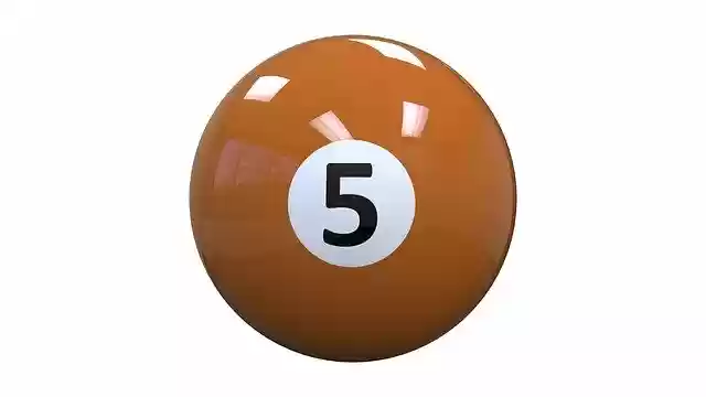 Free download Billiards Ball Five free illustration to be edited with GIMP online image editor