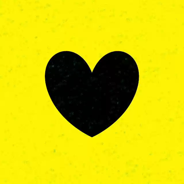 Free download Black Heart Love Design -  free illustration to be edited with GIMP free online image editor
