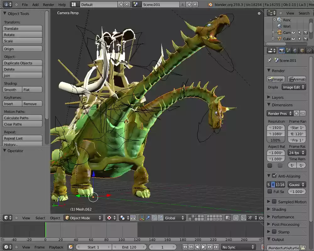 Screenshot ng Blender 3D Computer Graphics Software