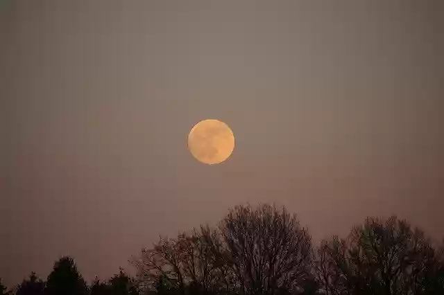 Free download Blood Moon Atmosphere Starry Sky free photo template to be edited with GIMP online image editor
