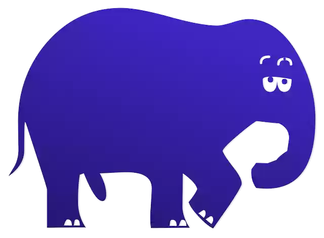 Free download Blue Elephant -  free illustration to be edited with GIMP free online image editor