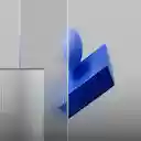 Blue Glass 3D Theme  screen for extension Chrome web store in OffiDocs Chromium