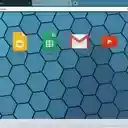 Écran Hexagone bleu pour l'extension de la boutique en ligne Chrome dans OffiDocs Chromium