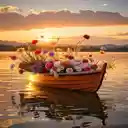 Boat drifting lazily Wallpaper  screen for extension Chrome web store in OffiDocs Chromium