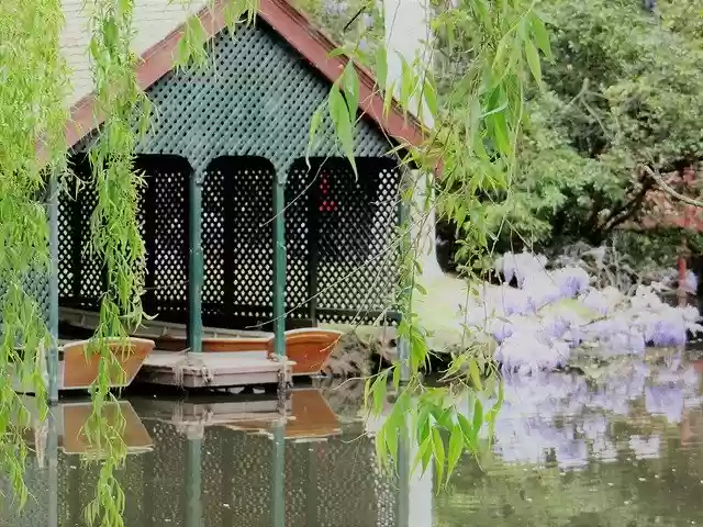 Free download Boathouse Water Tranquil -  free photo or picture to be edited with GIMP online image editor