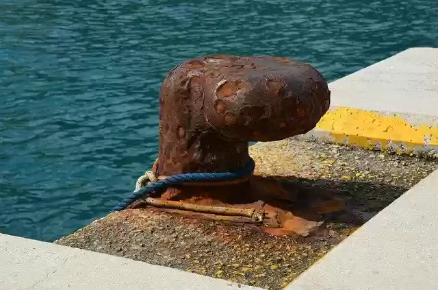 Free download Bollard Dew Maritime -  free photo or picture to be edited with GIMP online image editor