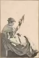 Free download Bolognese Peasant Girl with a Distaff free photo or picture to be edited with GIMP online image editor