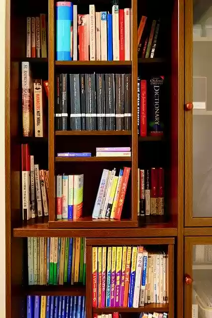 Бесплатно скачайте бесплатный шаблон фотографии Book Shelf Colourful Variety для редактирования с помощью онлайн-редактора изображений GIMP