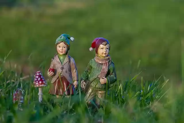 Free download boy girl meadow running characters free picture to be edited with GIMP free online image editor