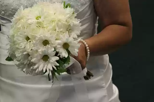 Free download Bride Flowers Wedding White -  free photo or picture to be edited with GIMP online image editor