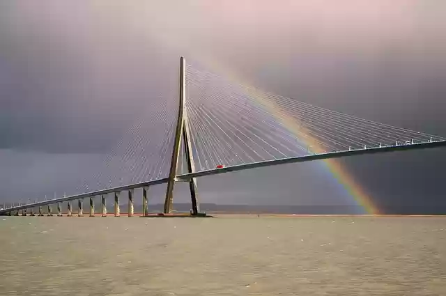 Free download bridge france pont de normandie free picture to be edited with GIMP free online image editor