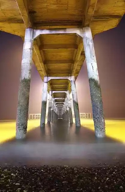 Free download Bridge Long Exposure Night -  free photo or picture to be edited with GIMP online image editor