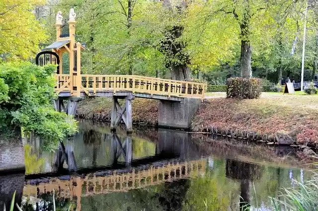 Free download Bridge Park Reflection -  free photo or picture to be edited with GIMP online image editor