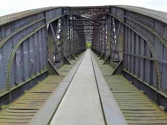 Free download Bridge Railway Steel -  free photo or picture to be edited with GIMP online image editor