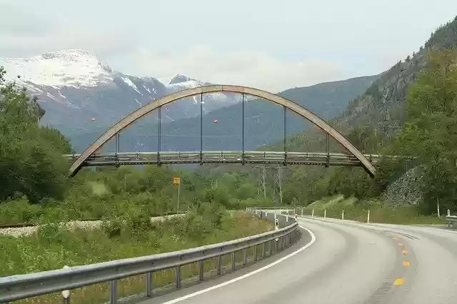 Free download Bridge Road Norway -  free free photo or picture to be edited with GIMP online image editor
