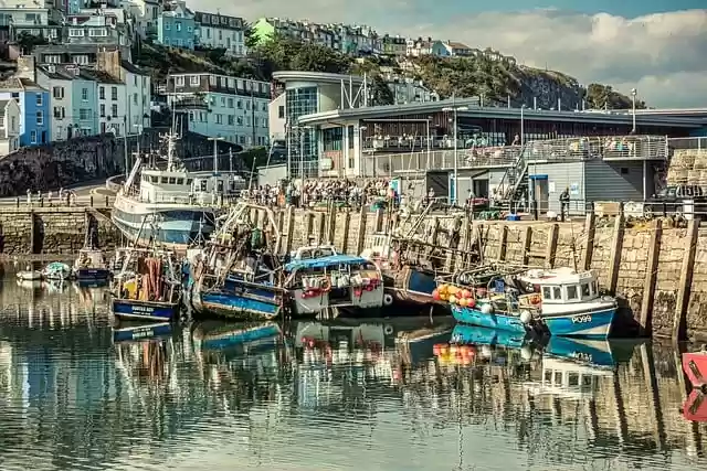 Free download brixham fishing harbour boats free picture to be edited with GIMP free online image editor