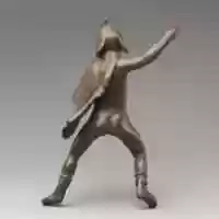 Free download Bronze statuette of a rider wearing an elephant skin free photo or picture to be edited with GIMP online image editor
