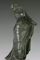 Free download Bronze statuette of a veiled and masked dancer free photo or picture to be edited with GIMP online image editor