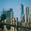 Brooklyn Bridge with NYC Skyscrapers in View  screen for extension Chrome web store in OffiDocs Chromium