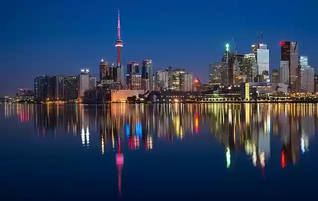 Free download buildings cn tower river waterfront free picture to be edited with GIMP free online image editor