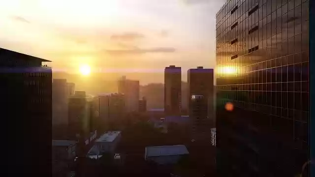 Free download buildings structure modern sunset free picture to be edited with GIMP free online image editor