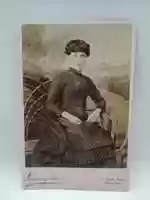 Free download Cabinet Card of a woman sitting free photo or picture to be edited with GIMP online image editor