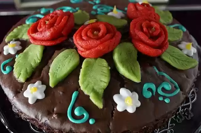 Free download Cake Delicious Roses -  free photo or picture to be edited with GIMP online image editor