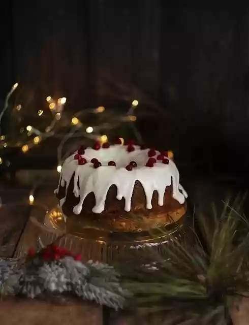 Free download cake snow berries sweet dessert free picture to be edited with GIMP free online image editor