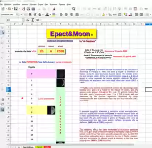 ດາວໂຫຼດ Calcolo del giorno di Pasqua con lEpatta DOC, XLS ຫຼື PPT template ຟຣີເພື່ອແກ້ໄຂດ້ວຍ LibreOffice ອອນໄລນ໌ ຫຼື OpenOffice Desktop ອອນລາຍ